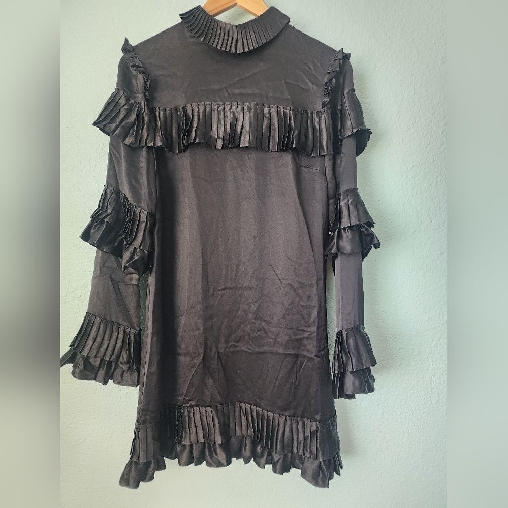 Frame Denim Black Ruffle Dress - Picture 12 of 15